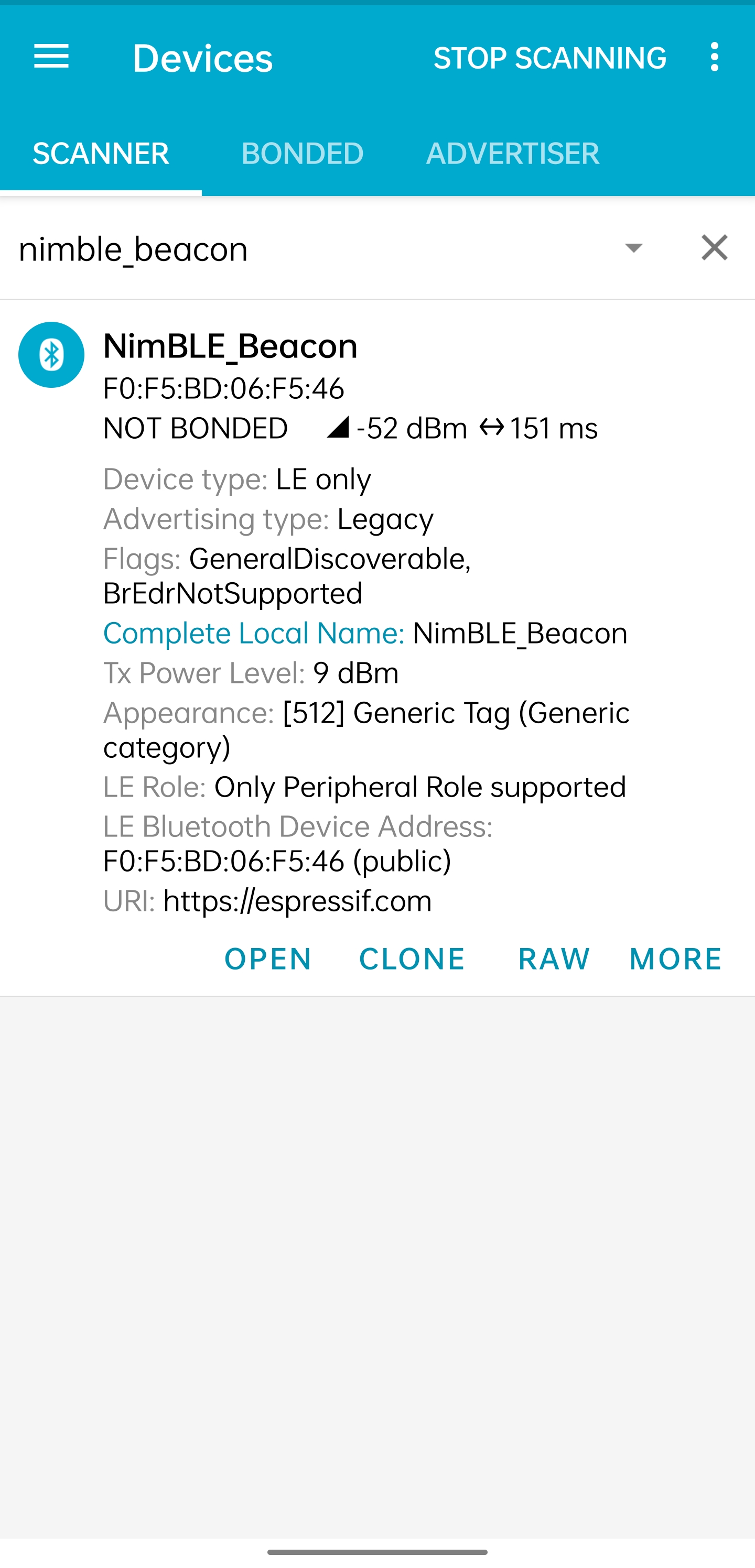 NimBLE Beacon