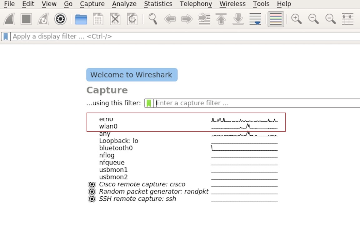 Wireshark 抓包界面