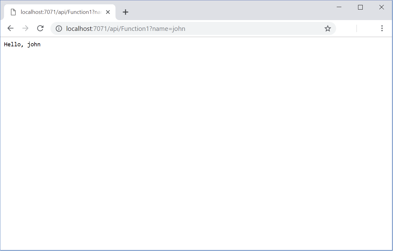 显示 Azure Function Runtime - 示例 2 的屏幕截图。